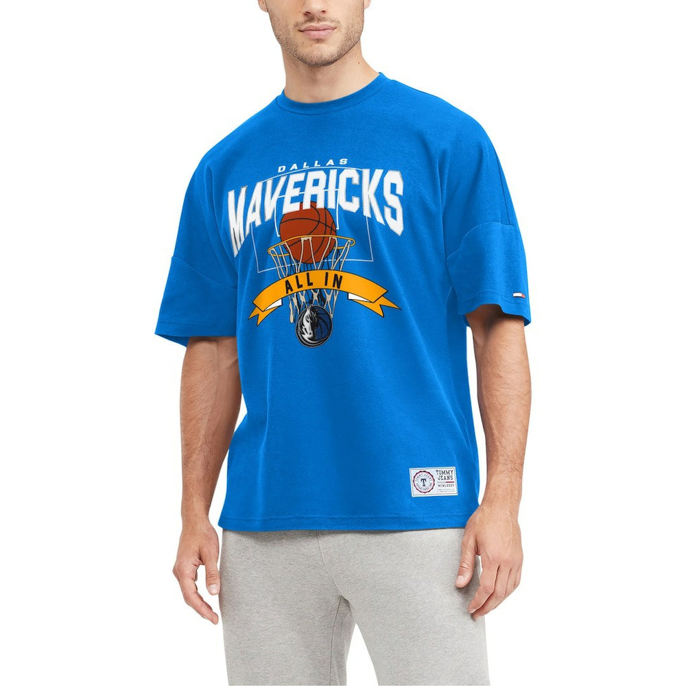 NBA - Dallas Mavericks Tommy Jeans Tim Backboard T-Shirt - Blue
