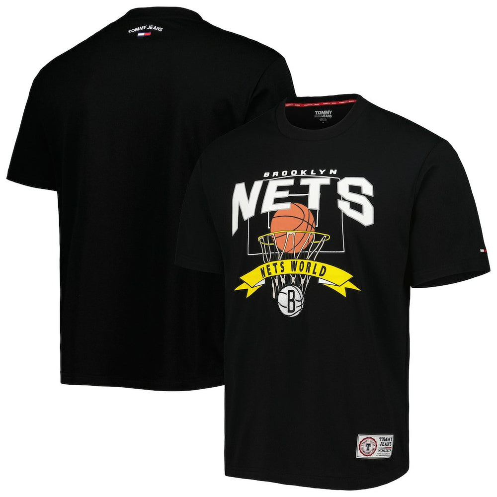 NBA - Brooklyn Nets Tommy Jeans Tim Backboard T-Shirt - Black