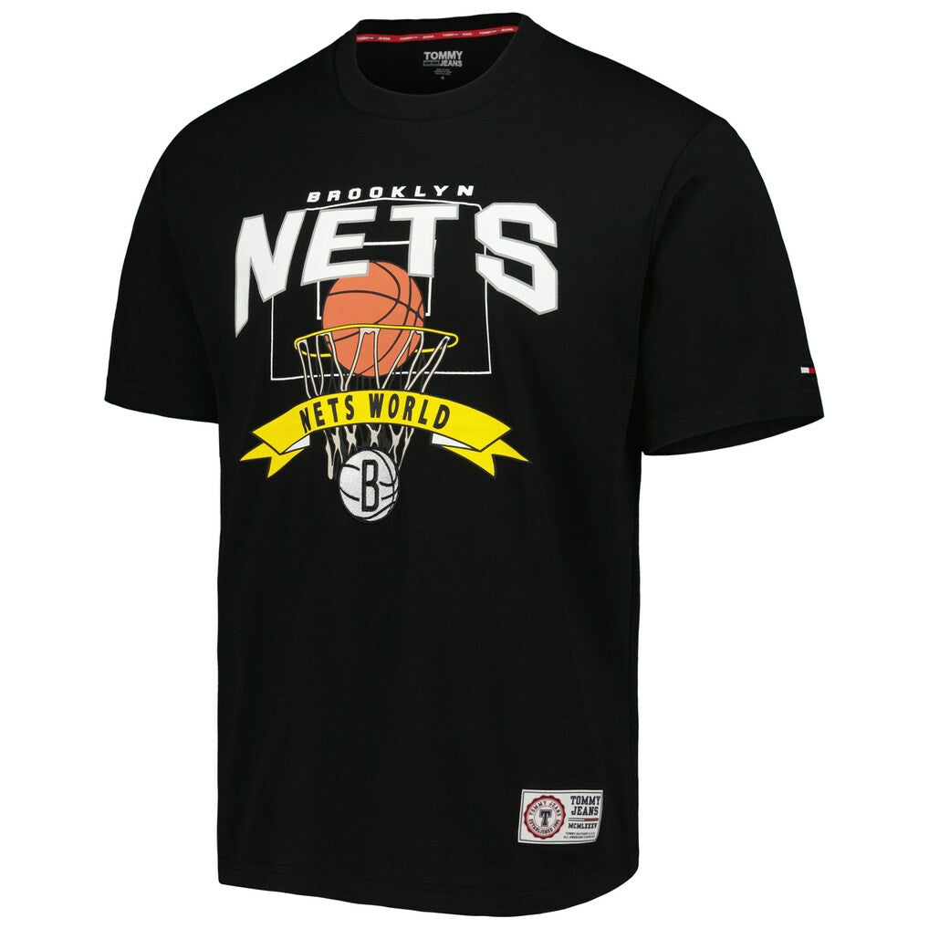 NBA - Brooklyn Nets Tommy Jeans Tim Backboard T-Shirt - Black