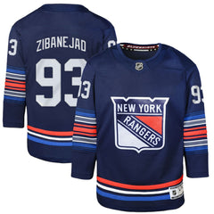 Mika Zibanejad New York Rangers Youth Alternate Premier Player Jersey Navy