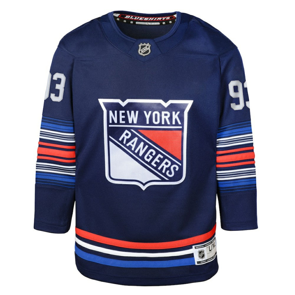 Mika Zibanejad New York Rangers Youth Alternate Premier Player Jersey Navy