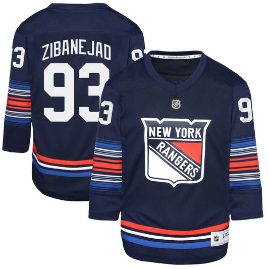 Mika Zibanejad New York Rangers Youth Alternate Replica Player Jersey - Navy | NHL Jerseys