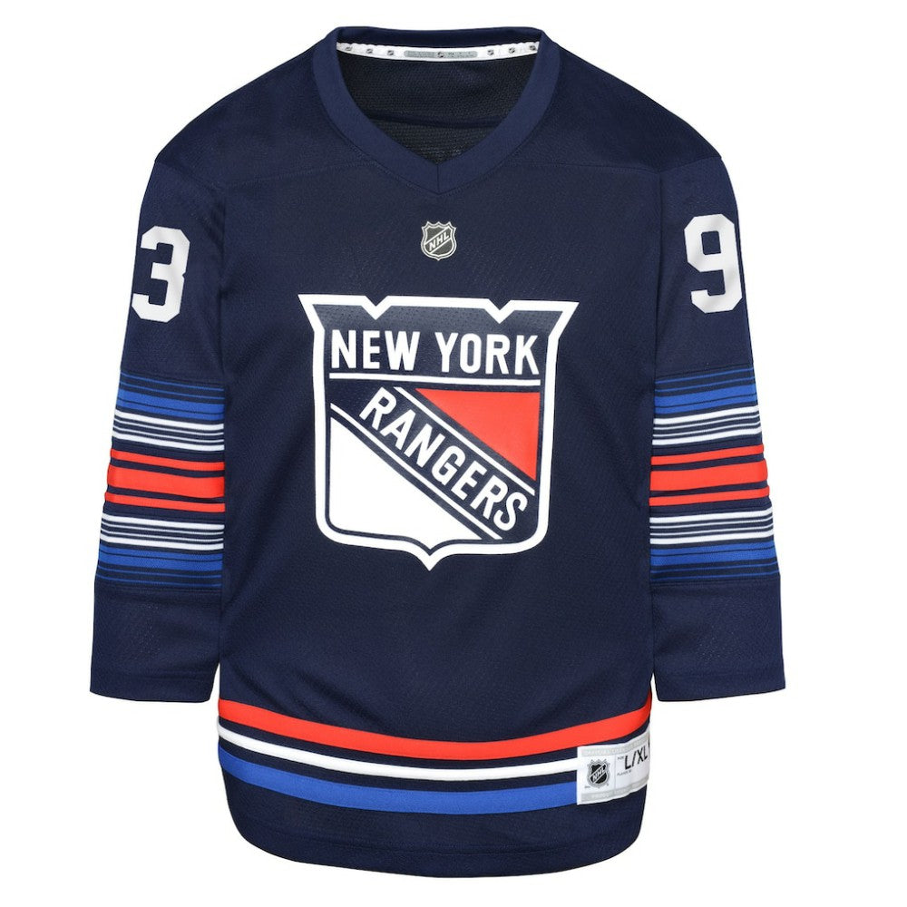 Mika Zibanejad New York Rangers Youth Alternate Replica Player Jersey Navy