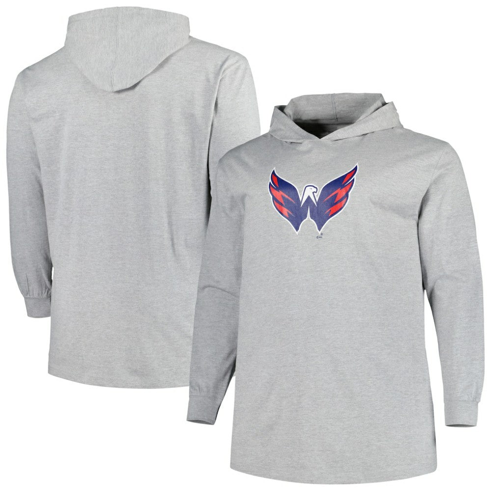 Washington Capitals Big & Tall Pullover Hoodie Heather Gray