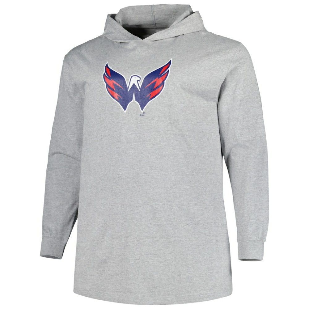 Washington Capitals Big & Tall Pullover Hoodie Heather Gray