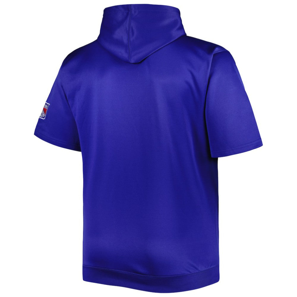 New York Rangers Big & Tall Logo Short Sleeve Hoodie Royal