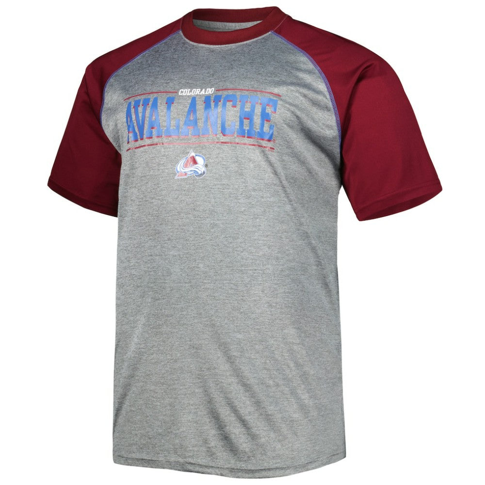 Colorado Avalanche - Big & Tall Logo Raglan T-Shirt Heather Gray
