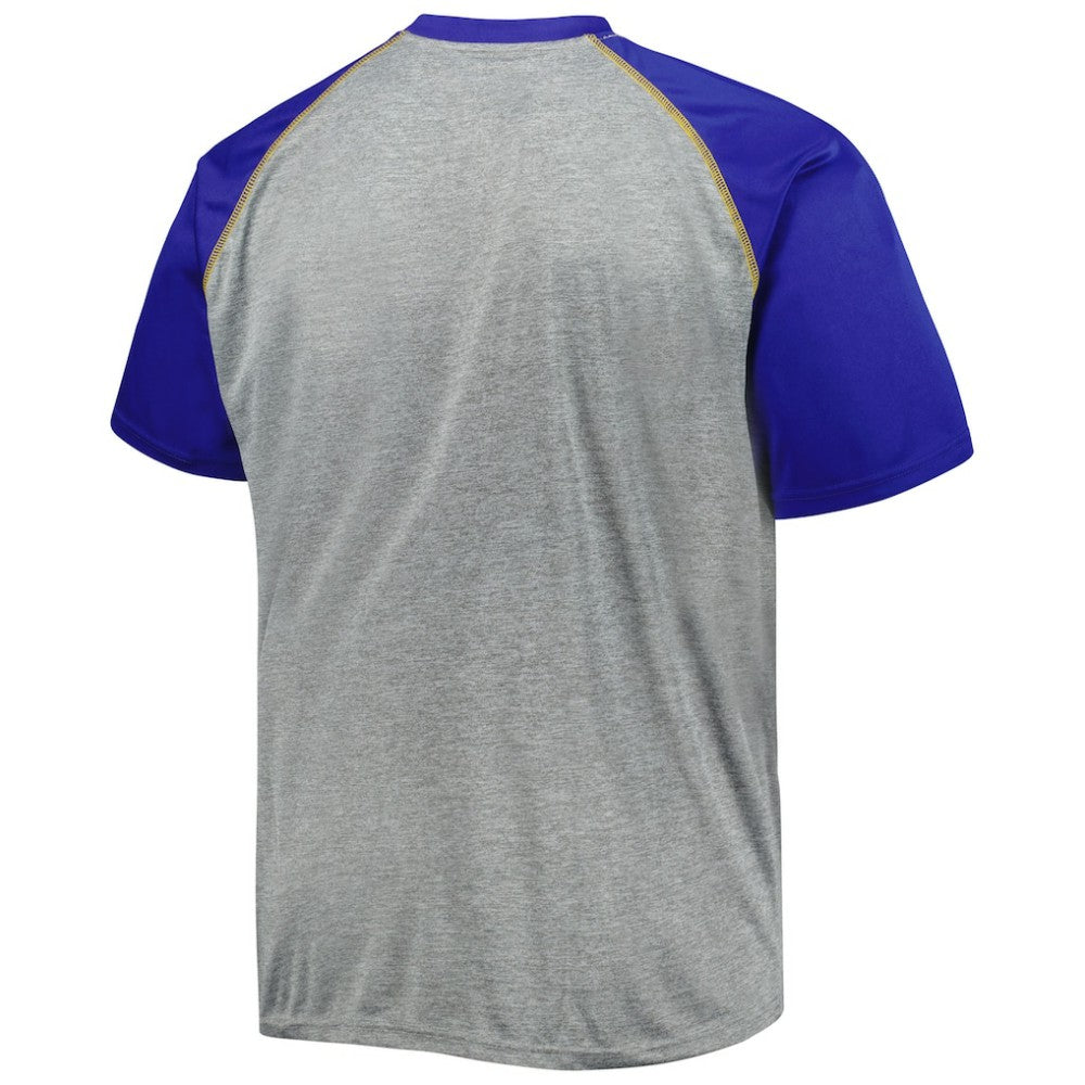 St. Louis Blues - Big & Tall Logo Raglan T-Shirt Heather Gray