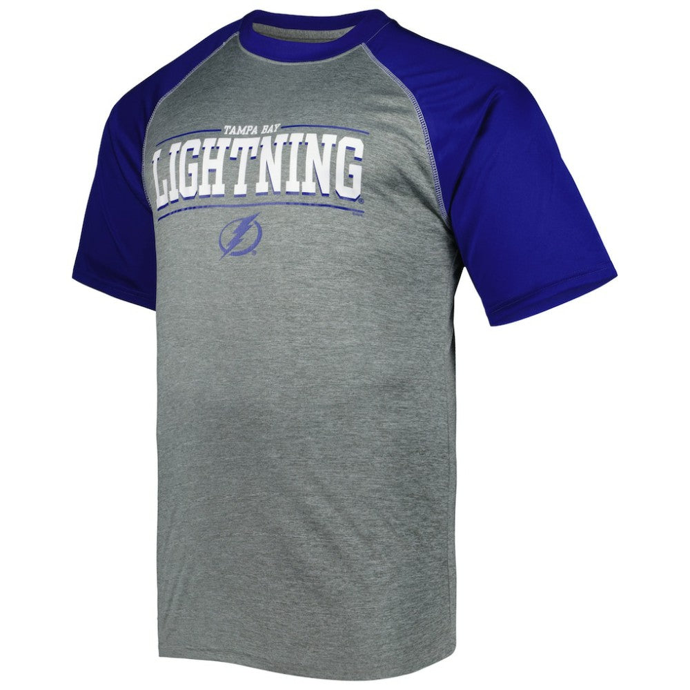 Tampa Bay Lightning - Big & Tall Logo Raglan T-Shirt Heather Gray