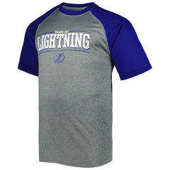 Tampa Bay Lightning - Big & Tall Logo Raglan T-Shirt Heather Gray
