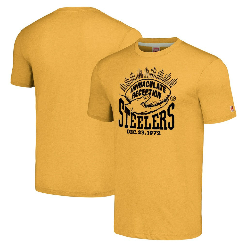 Franco Harris Pittsburgh Steelers Homage Immaculate Reception T-Shirt Gold - NFL