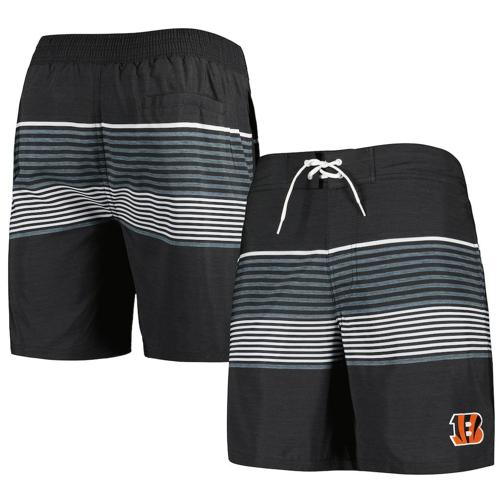 Cincinnati Bengals G-III Sports by Carl Banks Coastline Volley Swim Shorts Black - NFL