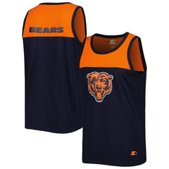 Chicago Bears Starter Logo Touchdown Fashion Tank Top Navy/Orange - NFL