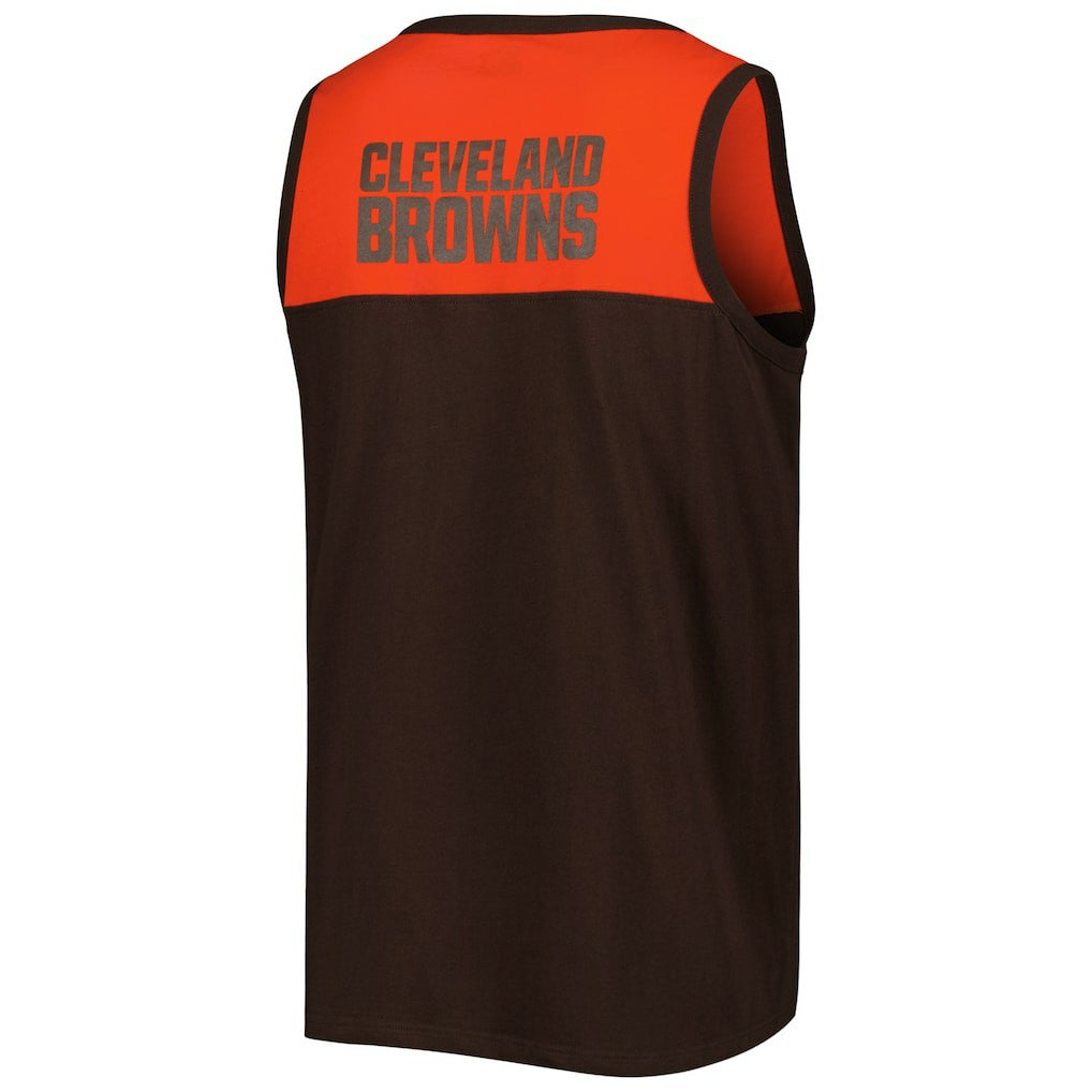 Cleveland Browns Starter Logo Touchdown Fashion Tank Top Brown/Orange - NFL