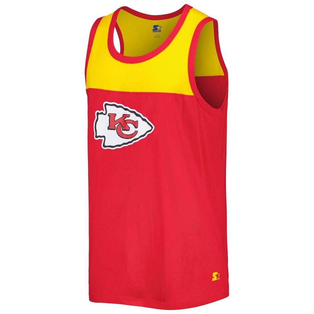 Kansas City Chiefs Starter Logo Touchdown Fashion Tank Top Red/Gold - NFL