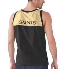 New Orleans Saints Starter Logo Touchdown Fashion Tank Top Black/Gold - NFL