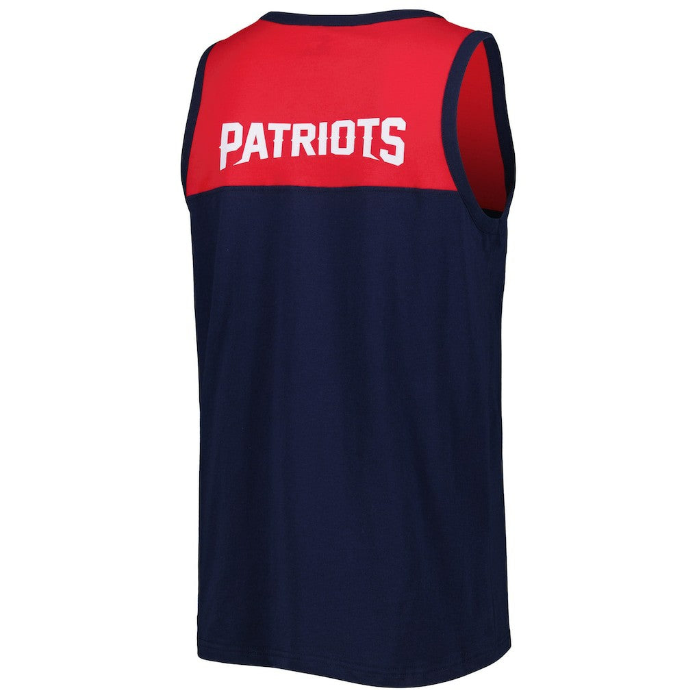 New England Patriots Starter Logo Touchdown Fashion Tank Top Navy/Red - NFL