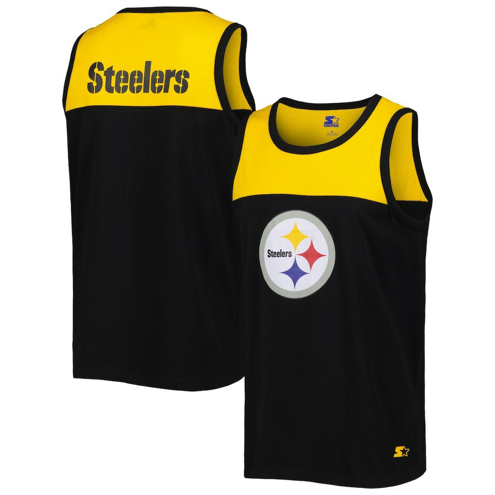 Pittsburgh Steelers Starter Logo Touchdown Fashion Tank Top Black/Gold - NFL
