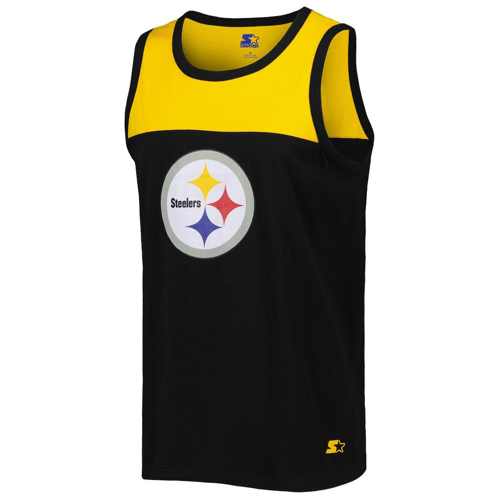 Pittsburgh Steelers Starter Logo Touchdown Fashion Tank Top Black/Gold - NFL
