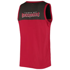 Tampa Bay Buccaneers Starter Logo Touchdown Fashion Tank Top Red/Pewter - NFL