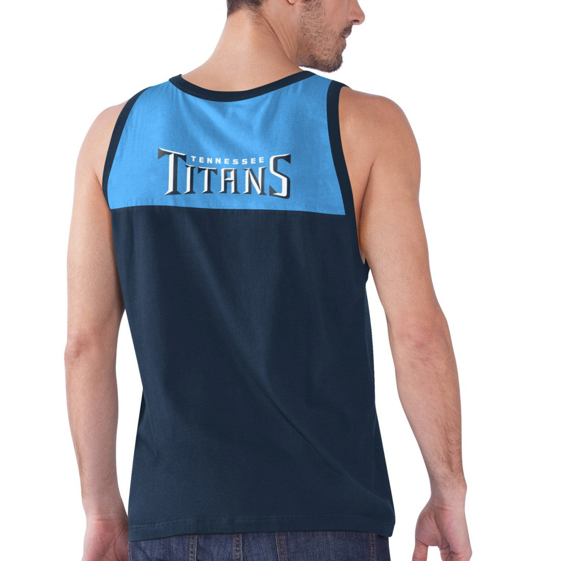 Tennessee Titans Starter Logo Touchdown Fashion Tank Top Navy/Light Blue - NFL