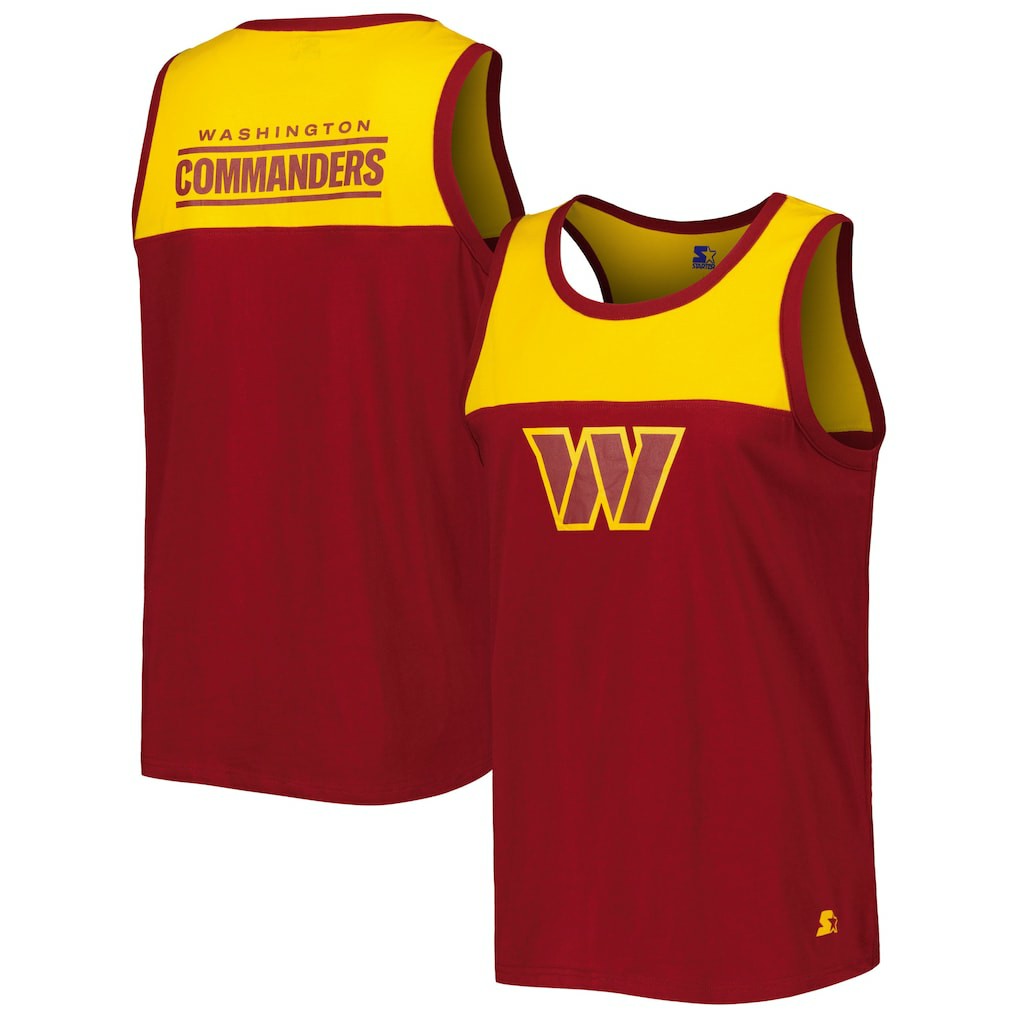 Washington Commanders Starter Logo Touchdown Fashion Tank Top Burgundy/Gold - NFL