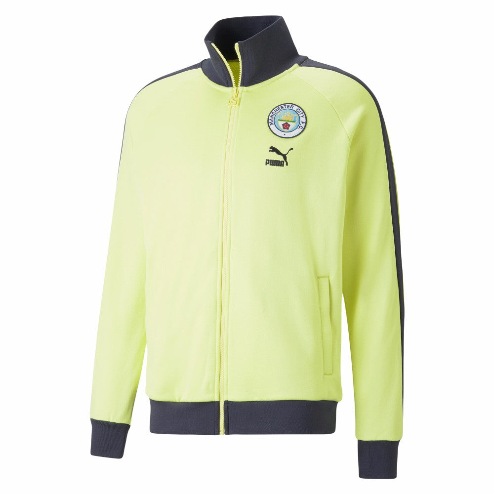 Puma Manchester City ftblHeritage T7 Raglan Full-Zip Track Jacket - Yellow