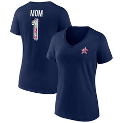 Houston Astros Women's Team Logo Mother's Day V-Neck T-Shirt Clearance