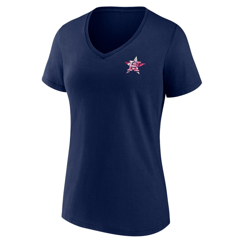 Houston Astros Women's Team Logo Mother's Day V-Neck T-Shirt Clearance