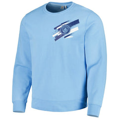 Manchester City Vintage Pullover Sweatshirt - Light Blue