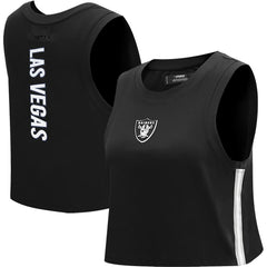 Las Vegas Raiders Pro Standard Women's Ombre Wordmark Classic Cropped Tank Top Black - NFL