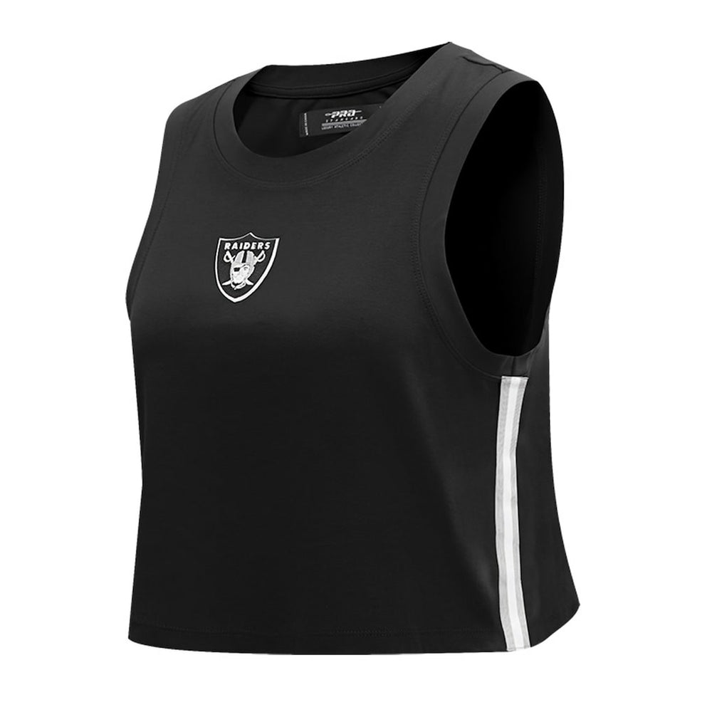 Las Vegas Raiders Pro Standard Women's Ombre Wordmark Classic Cropped Tank Top Black - NFL