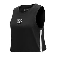Las Vegas Raiders Pro Standard Women's Ombre Wordmark Classic Cropped Tank Top Black - NFL