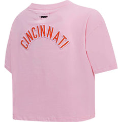 Cincinnati Bengals Pro Standard Women's Cropped Boxy T-Shirt Pink - NFL