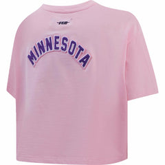 Minnesota Vikings Pro Standard Women's Cropped Boxy T-Shirt Pink - NFL
