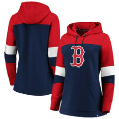 Boston Red Sox Women's Plus Size Colorblock Pullover Hoodie On Sale