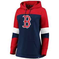 Boston Red Sox Women's Plus Size Colorblock Pullover Hoodie On Sale