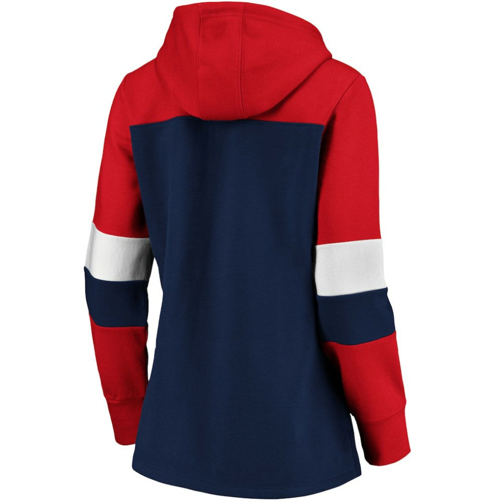 Boston Red Sox Women's Plus Size Colorblock Pullover Hoodie On Sale