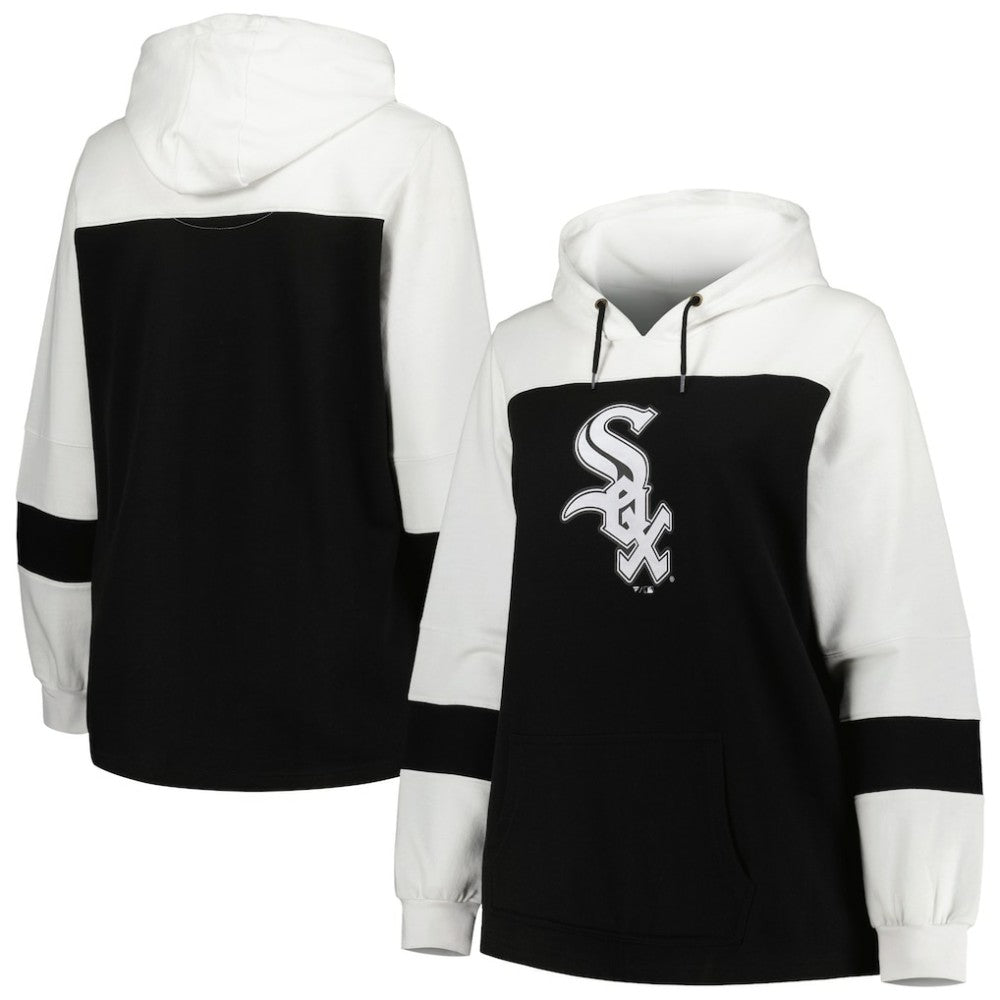 Chicago White Sox Women's Plus Size Colorblock Pullover Hoodie discount