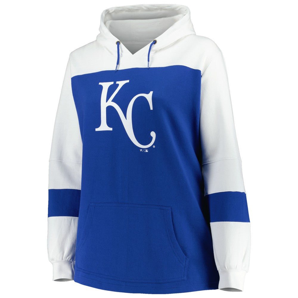 Kansas City Royals Women's Plus Size Colorblock Pullover Hoodie Sale