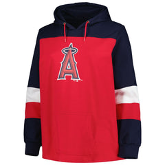 Los Angeles Angels Women's Plus Size Colorblock Pullover Hoodie discount