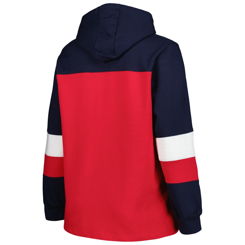 Los Angeles Angels Women's Plus Size Colorblock Pullover Hoodie discount