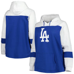 Los Angeles Dodgers Women's Plus Size Colorblock Pullover Hoodie Online