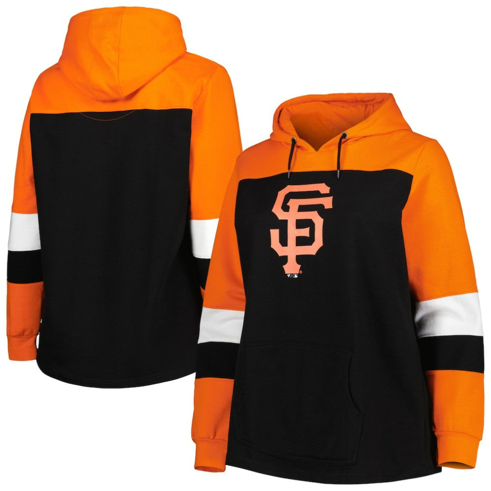 San Francisco Giants Women's Plus Size Colorblock Pullover Hoodie discount