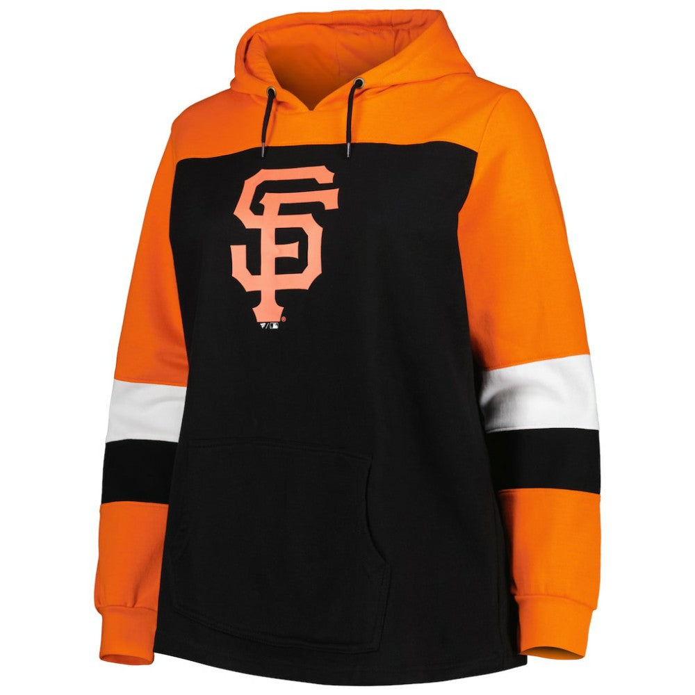 San Francisco Giants Women's Plus Size Colorblock Pullover Hoodie discount