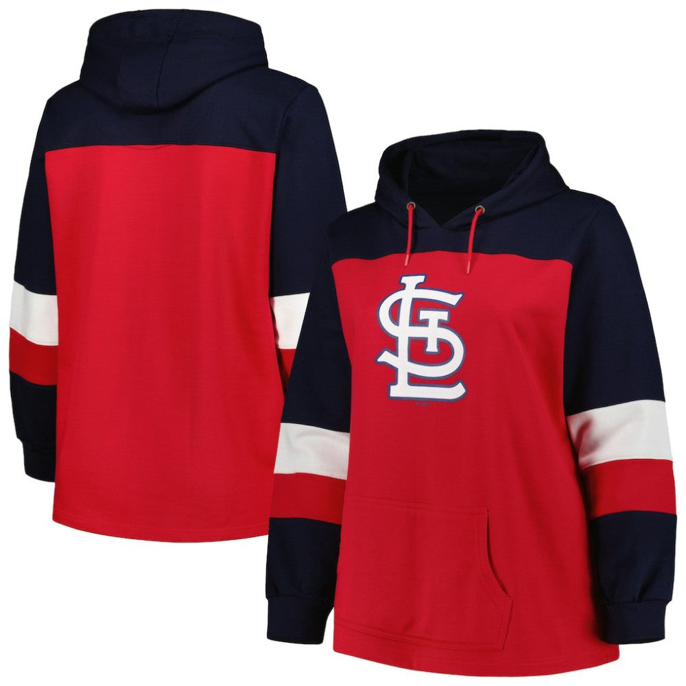 St. Louis Cardinals Women's Plus Size Colorblock Pullover Hoodie Near Me
