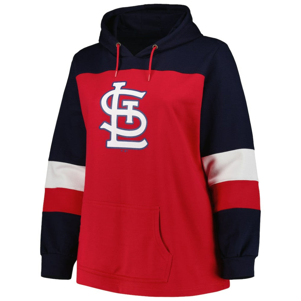 St. Louis Cardinals Women's Plus Size Colorblock Pullover Hoodie Near Me