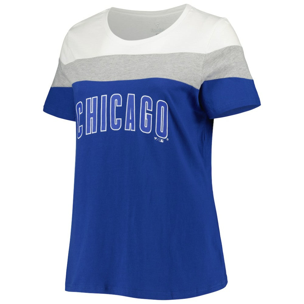 Chicago Cubs Women's Plus Size Colorblock T-Shirt Clearance