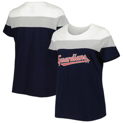 Cleveland Guardians Women's Plus Size Colorblock T-Shirt Lifestyle