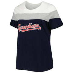 Cleveland Guardians Women's Plus Size Colorblock T-Shirt Lifestyle
